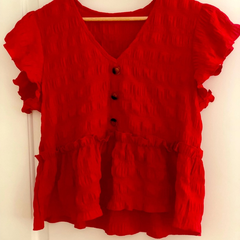 BRAND NEW SHEIN RED SUMMER SHIRT